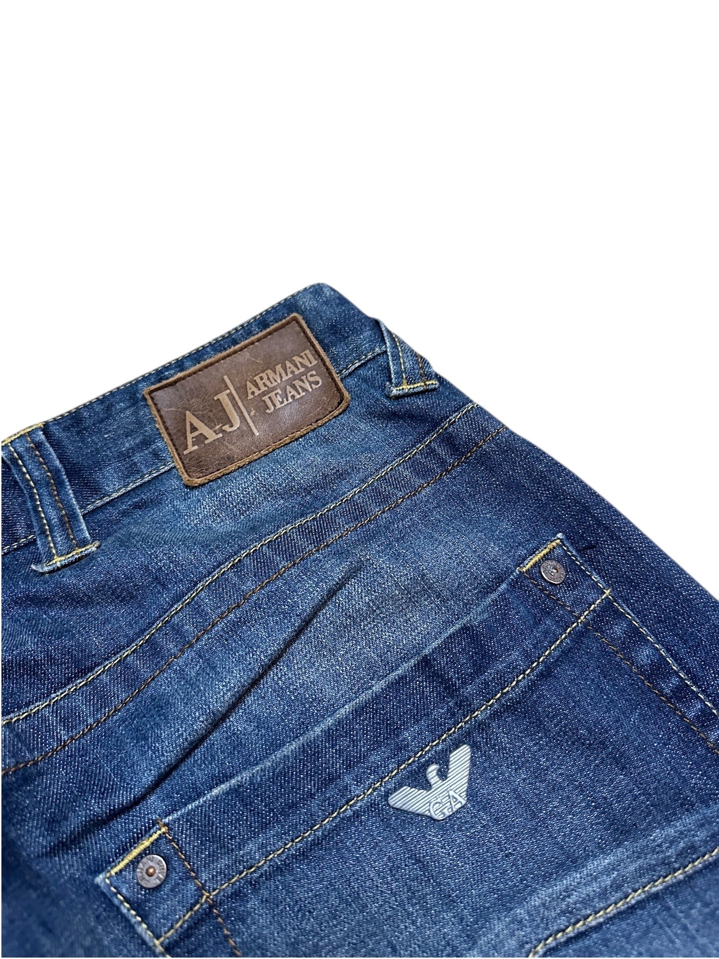 Armani Jeans Washed Denim Hose 32