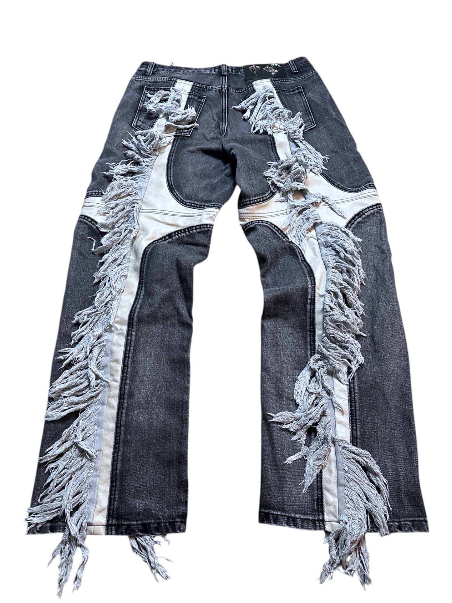 Thug Club Fringe Denim Baggy Jeans Ivory 2023 Collection Gr. 3