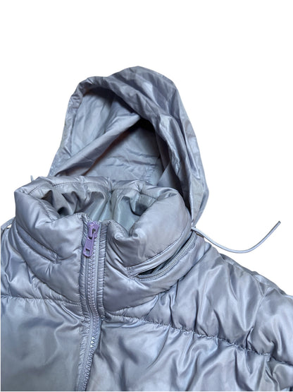 Nike Vintage Daunenjacke Puffer Flieder Winterjacke Kapuze Größe L