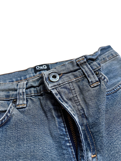 Dolce & Gabbana Flared Jeanshose Vintage Denim Blau Größe 29