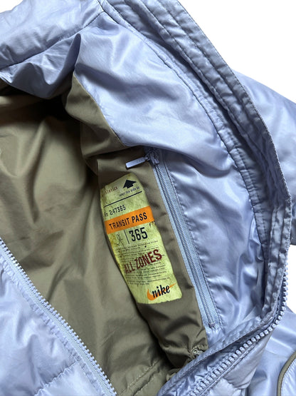 Nike Vintage Daunenjacke Puffer Flieder Winterjacke Kapuze Größe L