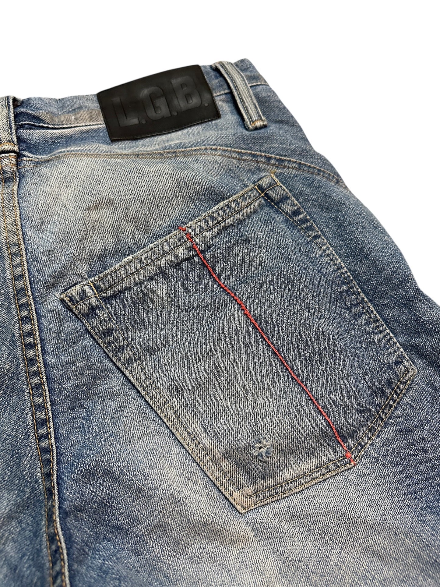 Le Grand Bleu (LGB) Jeans Japan Destroyed Visual Kei Avantgarde Denim Jeans 28