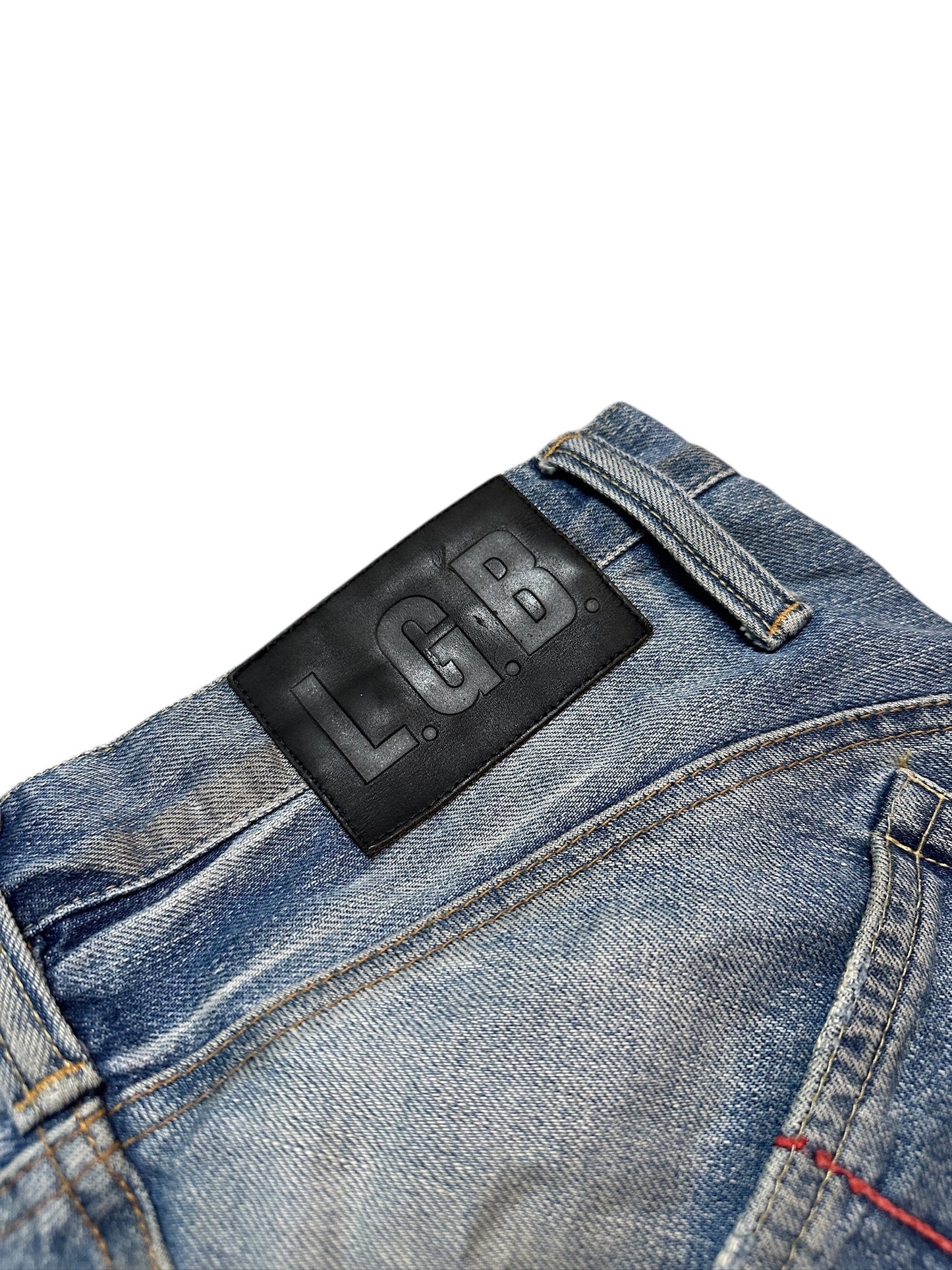 Le Grand Bleu (LGB) Jeans Japan Destroyed Visual Kei Avantgarde Denim Jeans 28