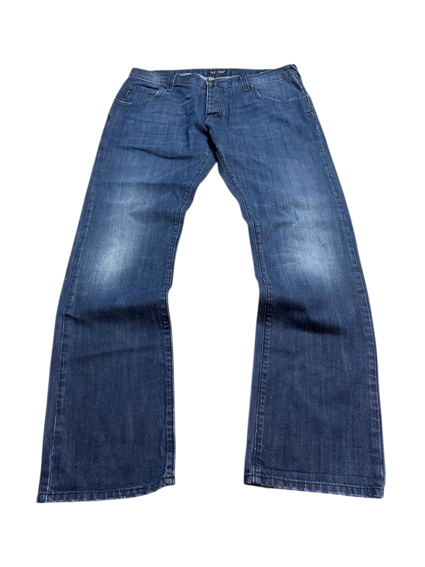 Armani Jeans Hose Baggy Raw Denim Blau Adler 34