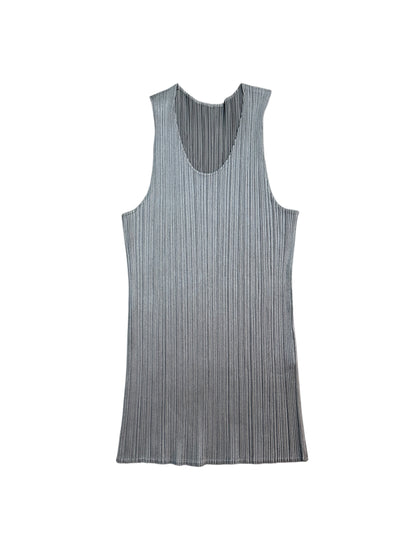 Issey Miyake Pleats Please Pleated Top Stretch Grau Gr. 3