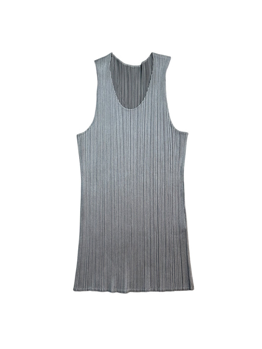 Issey Miyake Pleats Please Pleated Top Stretch Grau Gr. 3