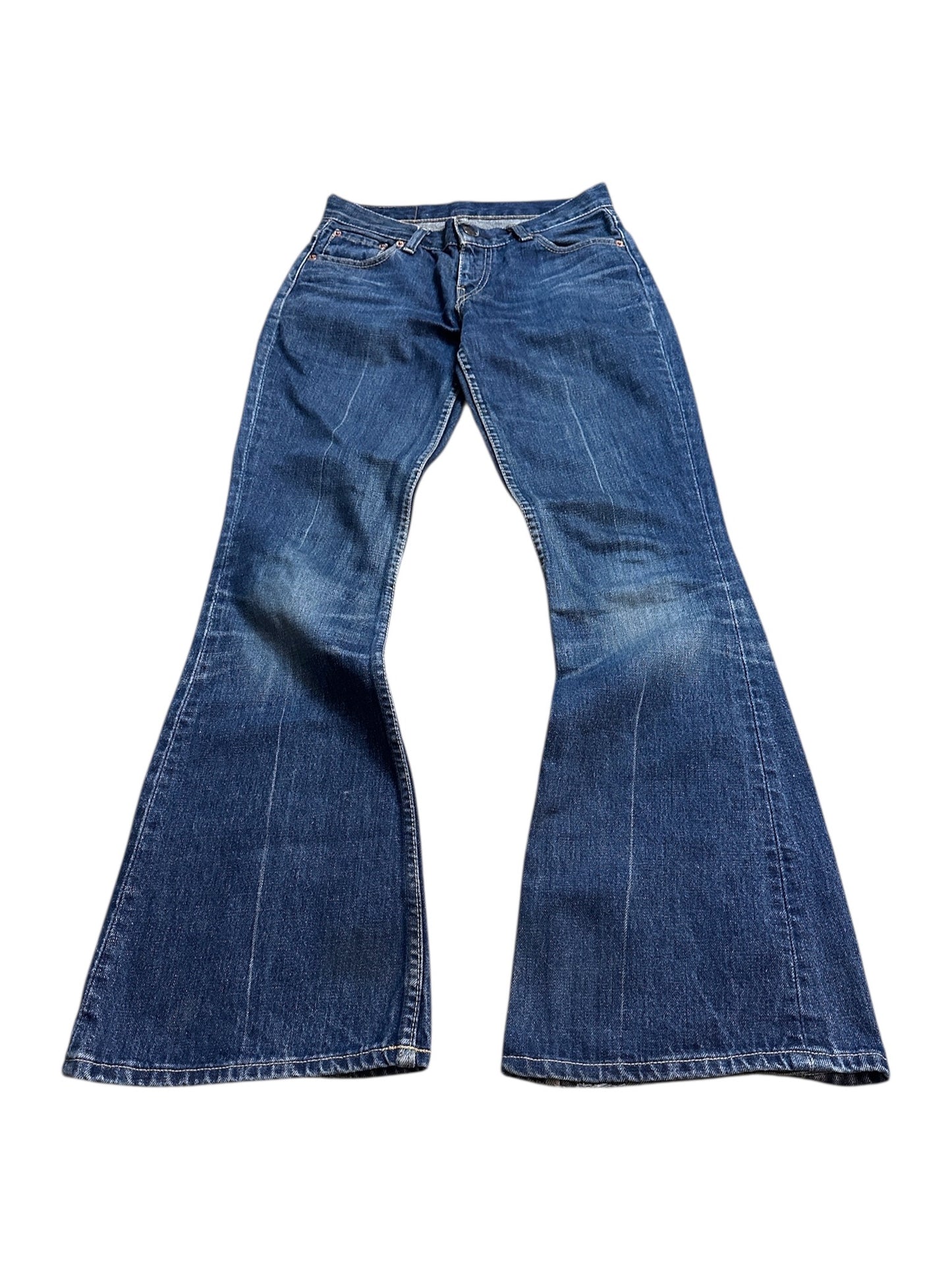 Levi’s Jeans Denim Flared Wide Leg Hose Blau XS