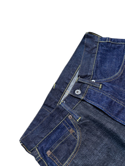 Evisu Jeans 2001 Genes Paris Raw Denim Two Toned Backprint 29