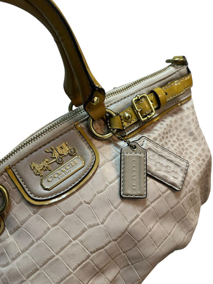 COACH Kristin Croc Satchel Embossed Bag Handtasche mit Charms