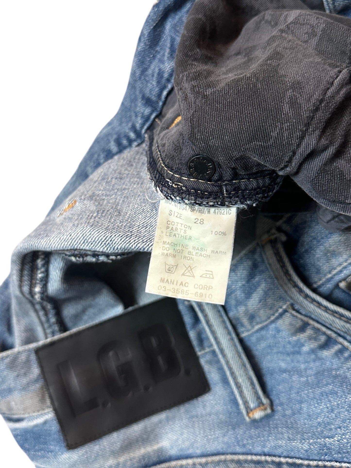 Le Grand Bleu (LGB) Jeans Japan Destroyed Visual Kei Avantgarde Denim Jeans 28