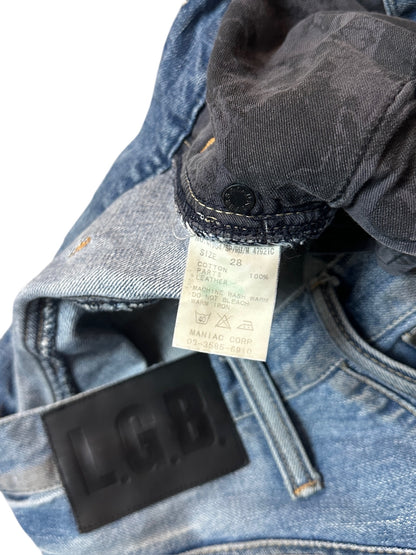 Le Grand Bleu (LGB) Jeans Japan Destroyed Visual Kei Avantgarde Denim Jeans 28