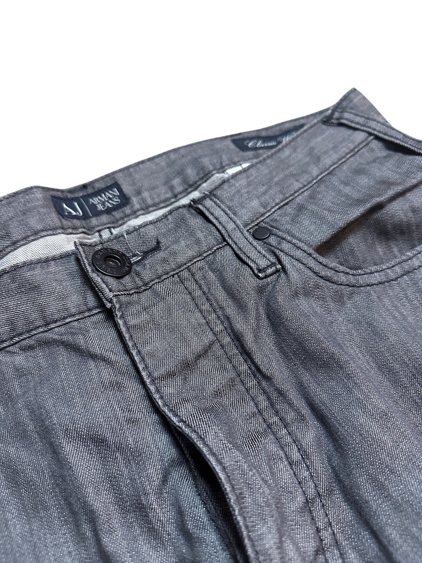 Armani Jeans Wide Leg Hose Grau Adler 33