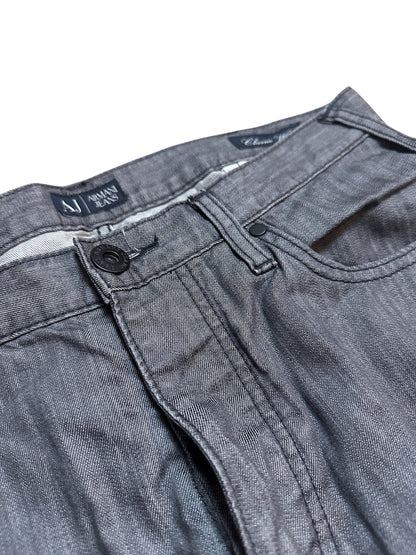 Armani Jeans Wide Leg Hose Grau Adler 33