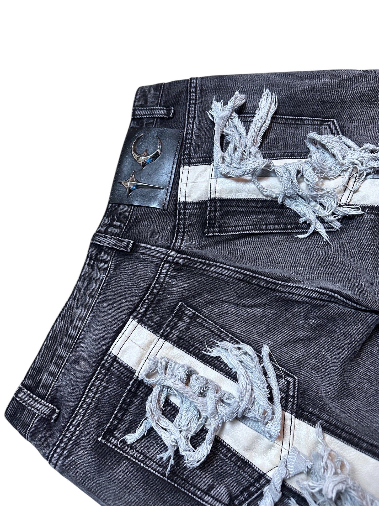 Thug Club Fringe Denim Baggy Jeans Ivory 2023 Collection Gr. 3