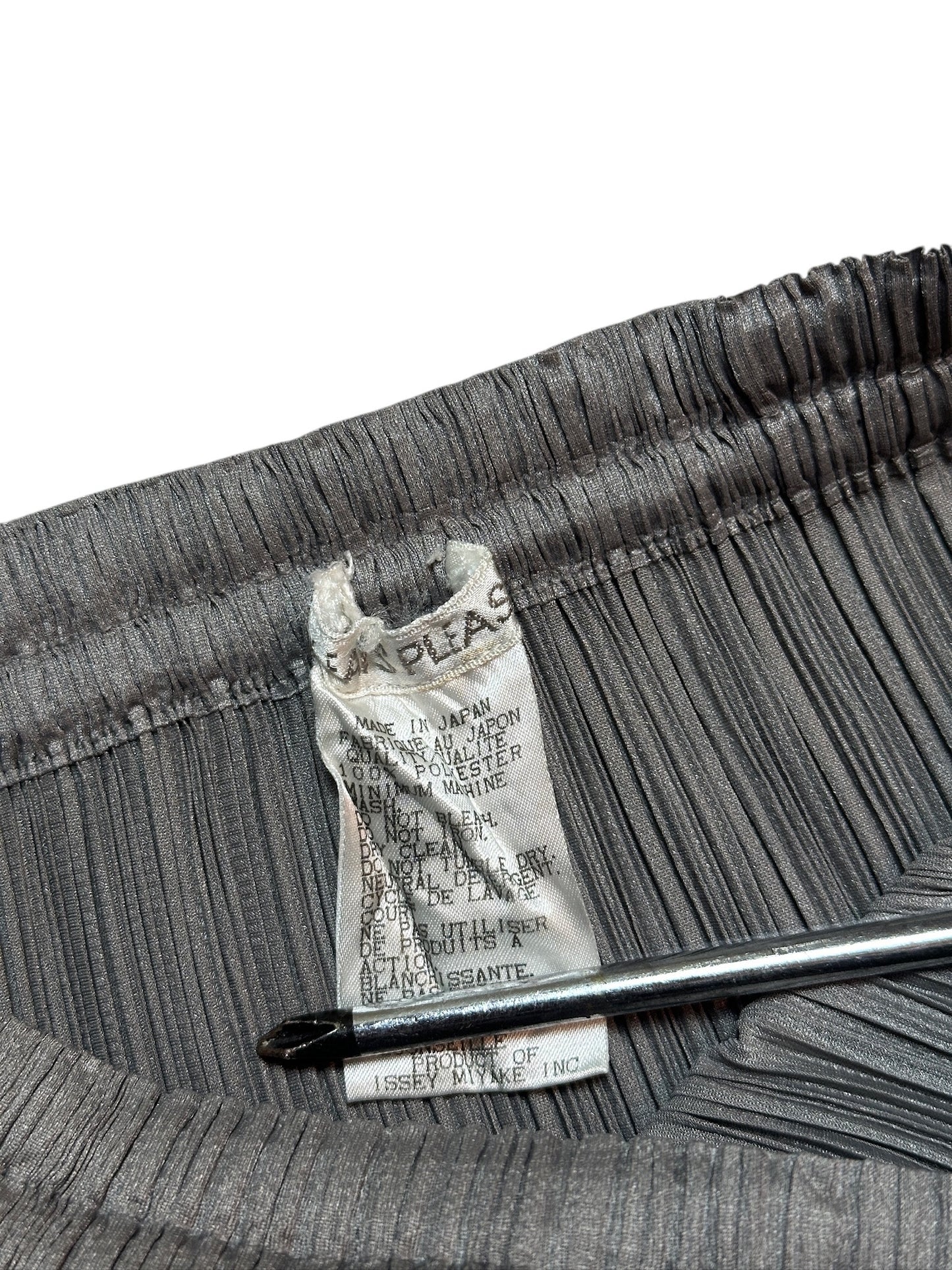 Pleats Please Issey Miyake Pleated Midi Rock Grau Gr. 2