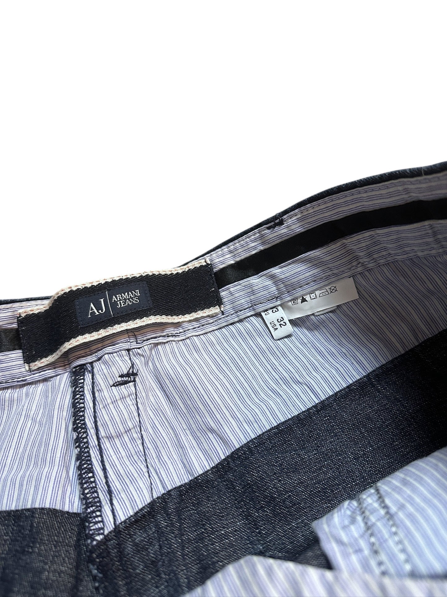 Armani Jeans Raw Denim Hose Blau Baggy 33