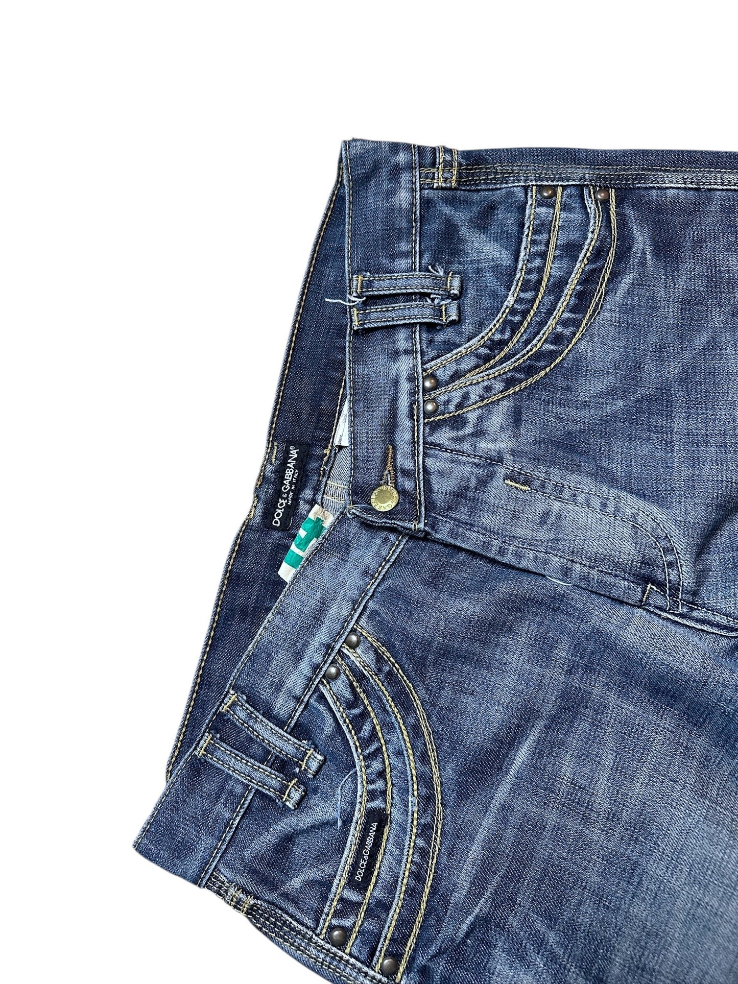 Dolce & Gabbana Muster Backprint Denim Jeans 32