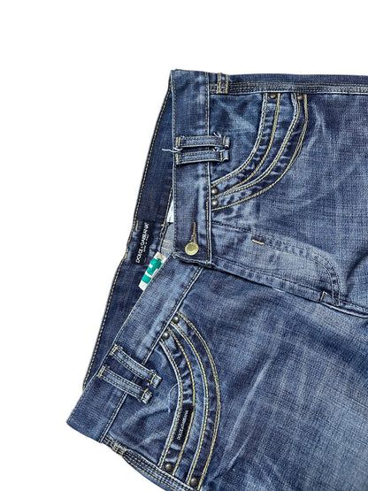 Dolce & Gabbana Muster Backprint Denim Jeans 32