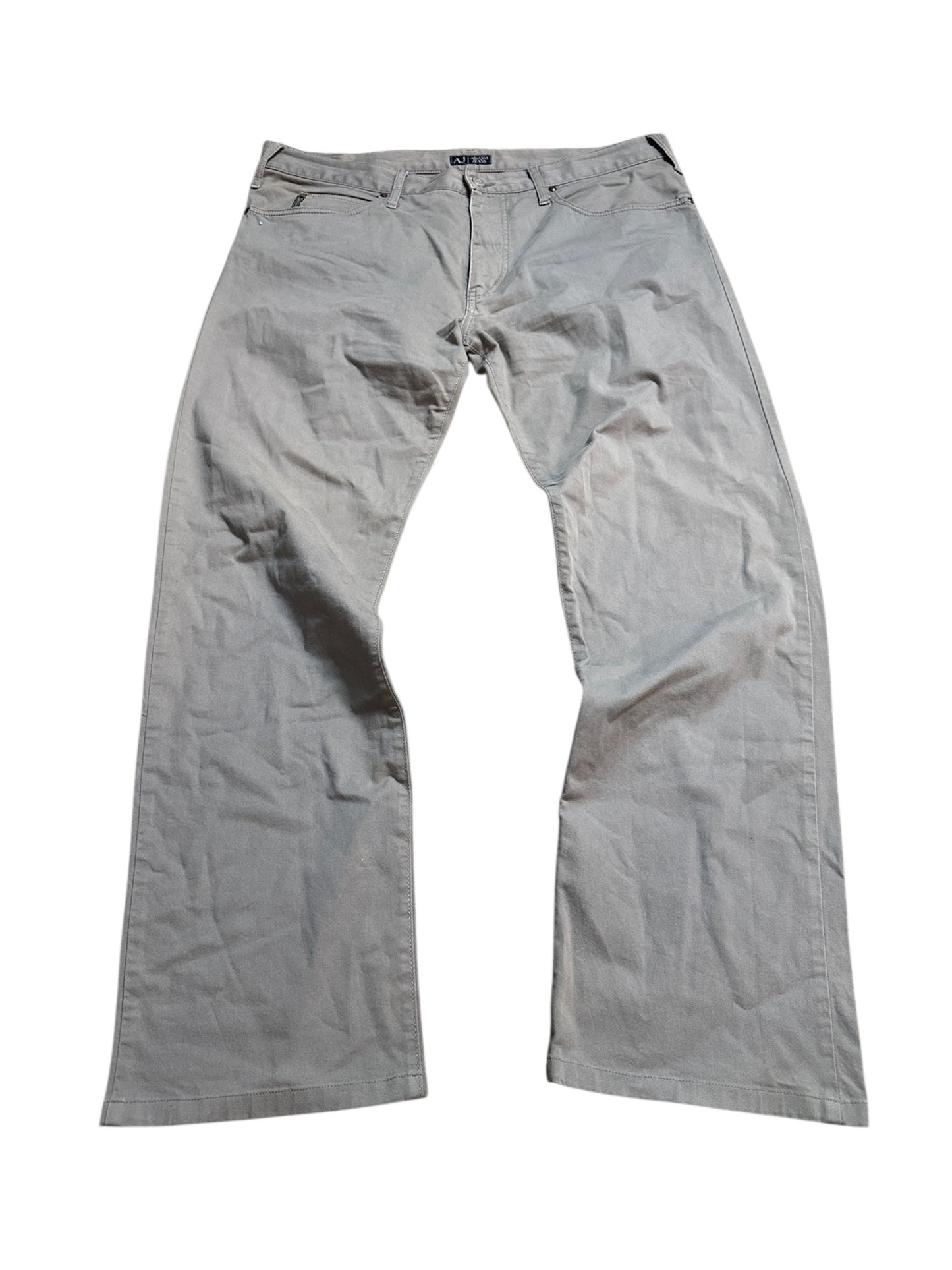 Armani Jeans Vintage Baggy Beige Hose Logo Größe 38