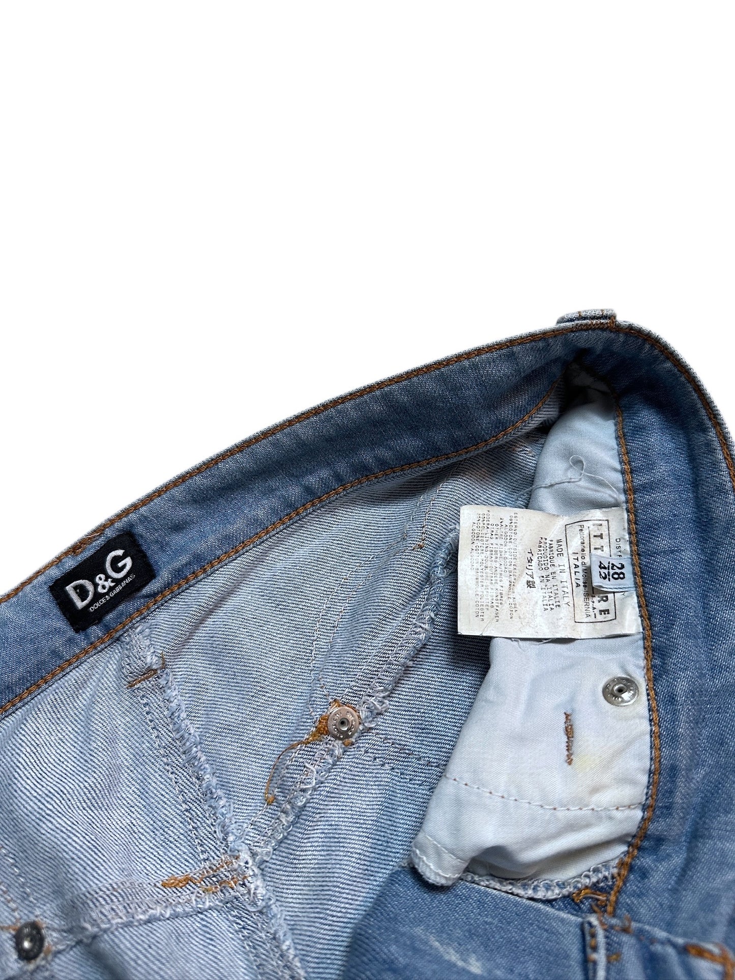 Dolce & Gabbana Flared Herz Backprint Jeans 28