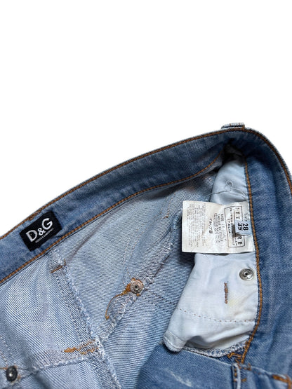 Dolce & Gabbana Flared Herz Backprint Jeans 28