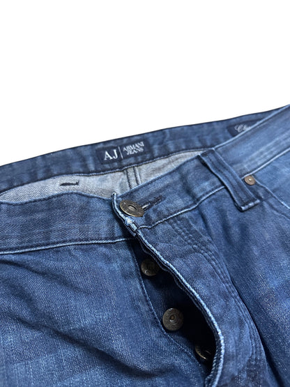 Armani Jeans Hose Baggy Raw Denim Blau Adler 34