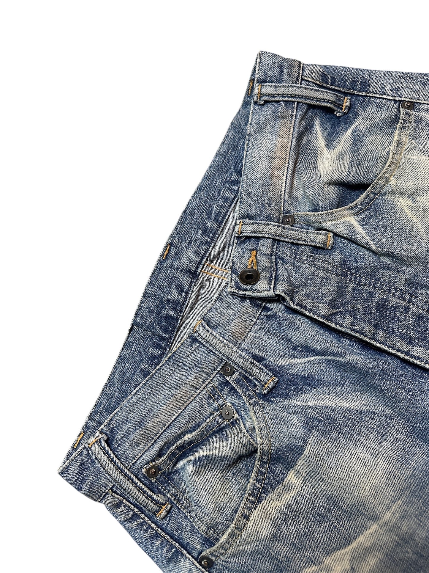 Le Grand Bleu (LGB) Jeans Japan Destroyed Visual Kei Avantgarde Denim Jeans 28