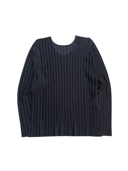 Issey Miyake Pleats Please Langarm Oberteil Schwarz Gr. 3