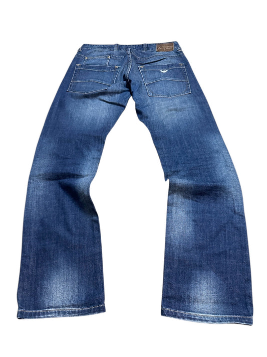 Armani Jeans Washed Denim Hose 32