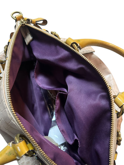 COACH Kristin Croc Satchel Embossed Bag Handtasche mit Charms