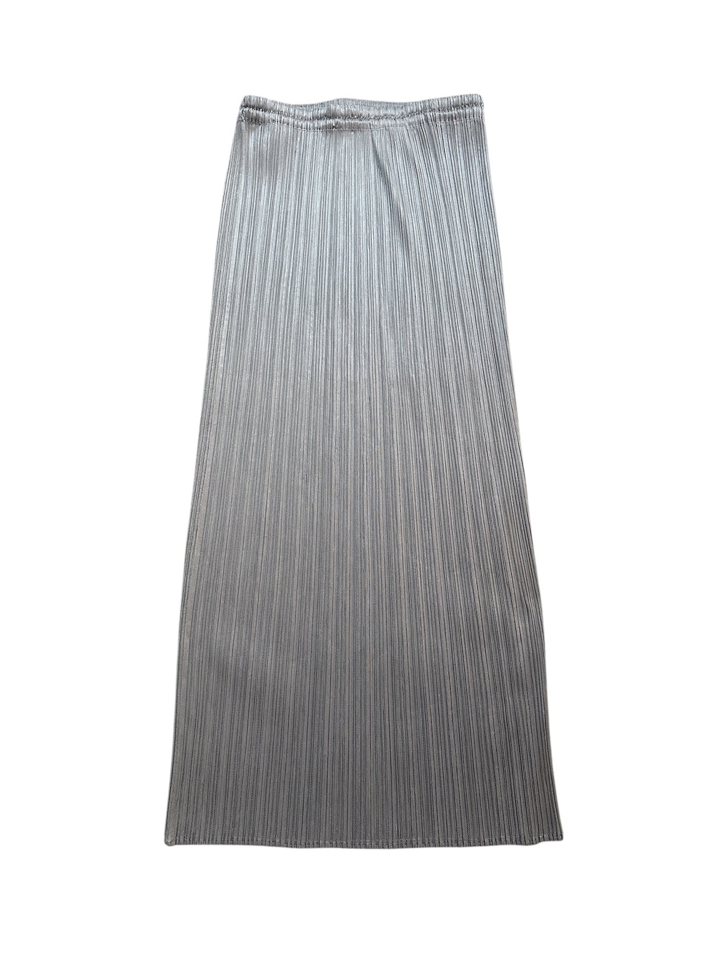 Pleats Please Issey Miyake Pleated Midi Rock Grau Gr. 2