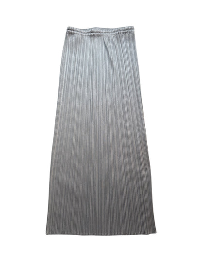 Pleats Please Issey Miyake Pleated Midi Rock Grau Gr. 2