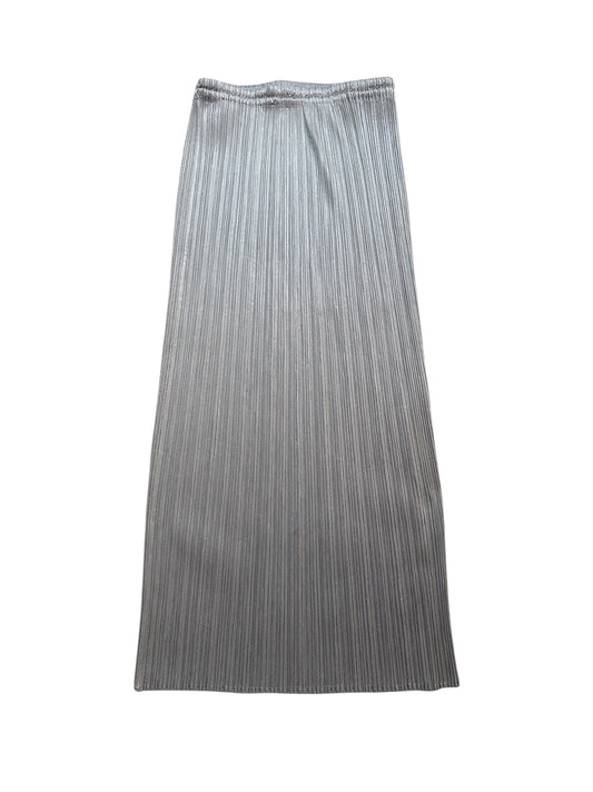 Pleats Please Issey Miyake Pleated Midi Rock Grau Gr. 2