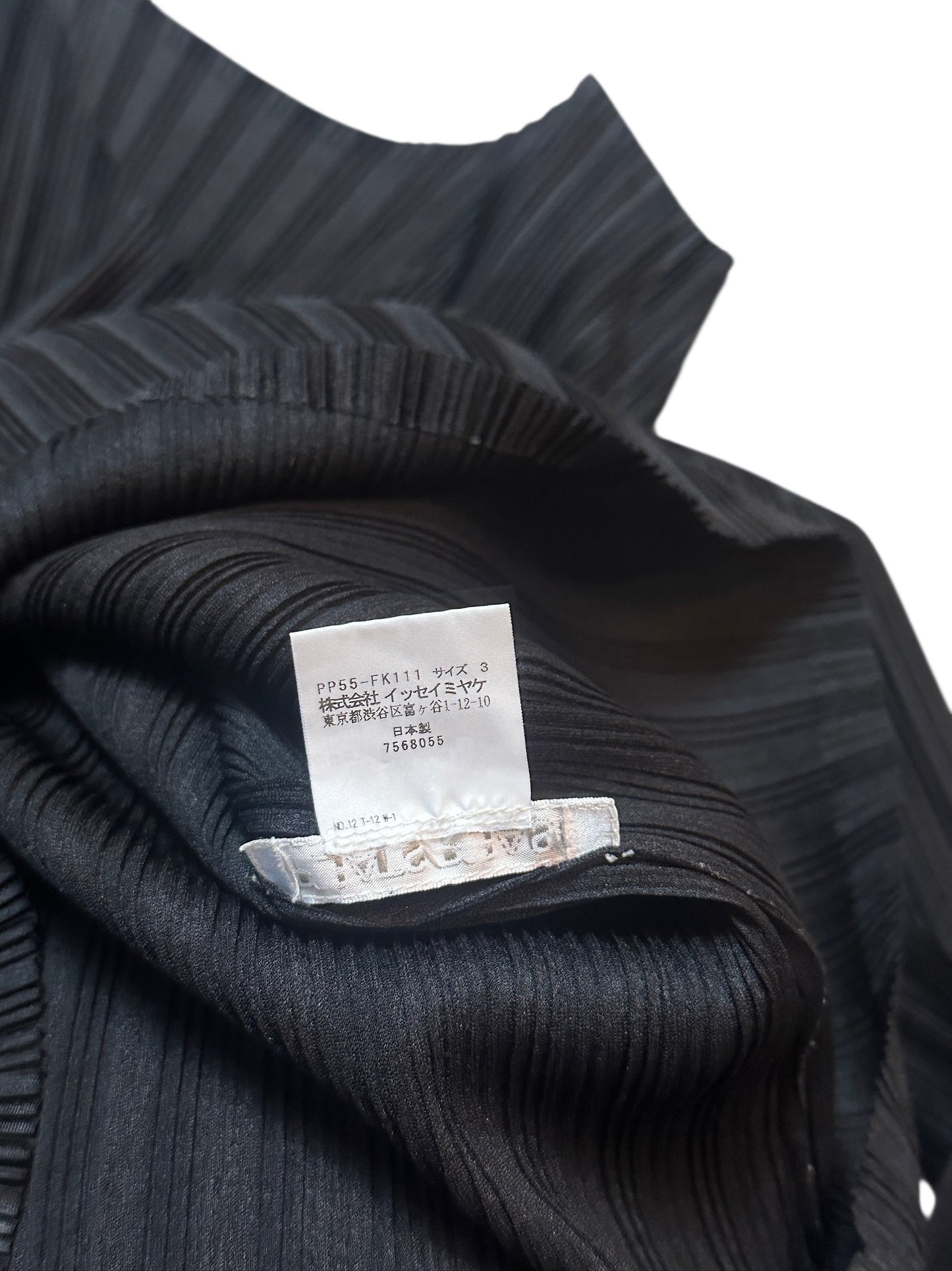 Issey Miyake Pleats Please Langarm Oberteil Schwarz Gr. 3