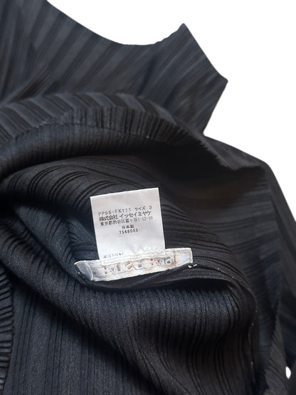 Issey Miyake Pleats Please Langarm Oberteil Schwarz Gr. 3