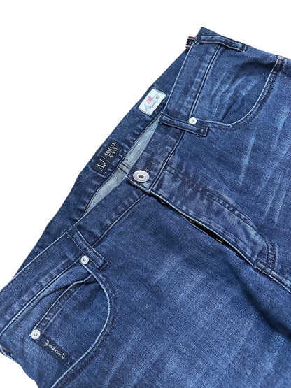 Armani Jeans Raw Denim Baggy Hose Blau Adler 36