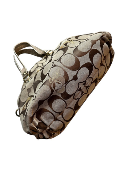 COACH Signature Metallic Monogram Zoe Satchel Handtasche