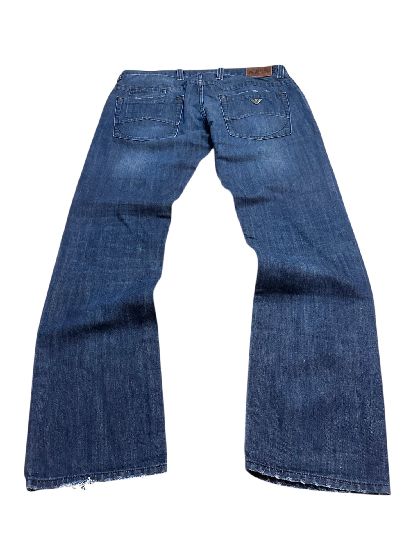 Armani Jeans Hose Baggy Raw Denim Blau Adler 34