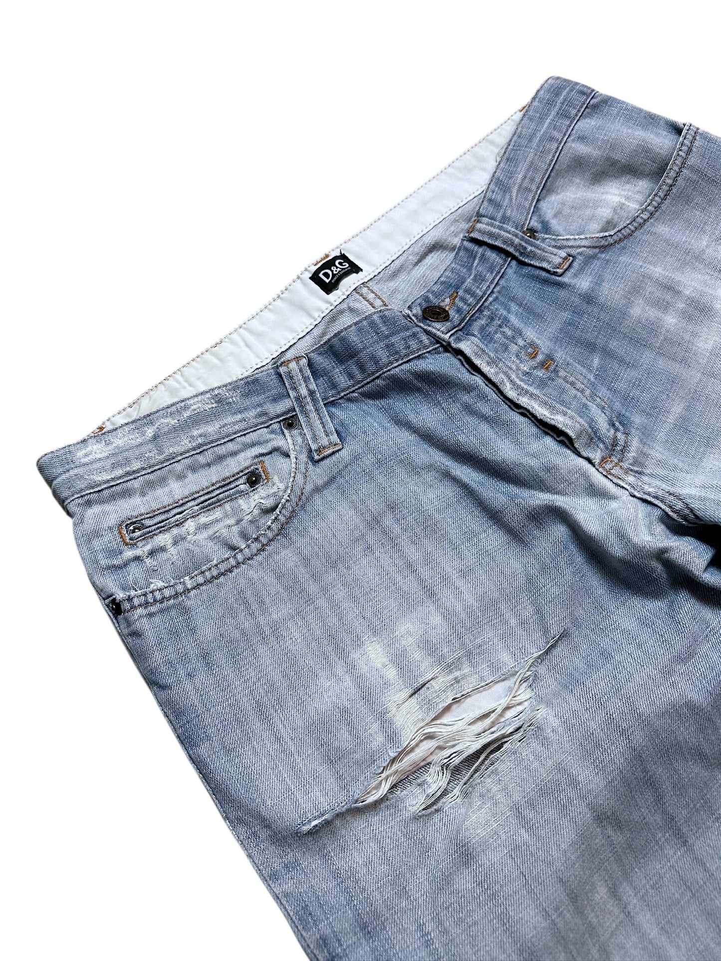 Dolce & Gabbana Don‘t Touch My Bum Denim Ripped Jeans Größe 35