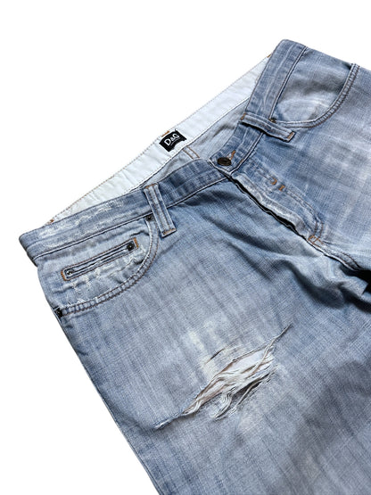 Dolce & Gabbana Don‘t Touch My Bum Denim Ripped Jeans Größe 35