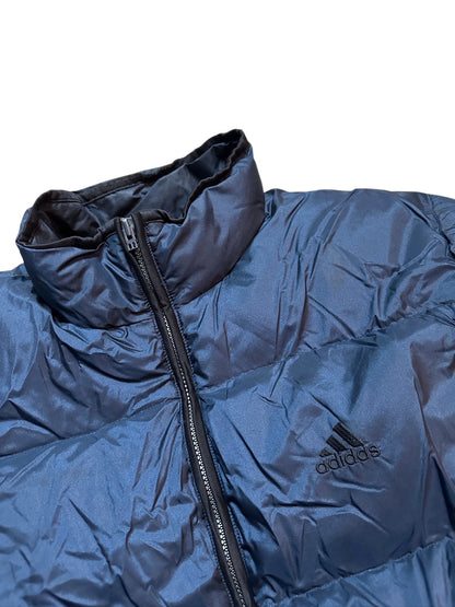 Adidas Vintage Puffer Jacke Winterjacke Warm 90s Chrome Blau L