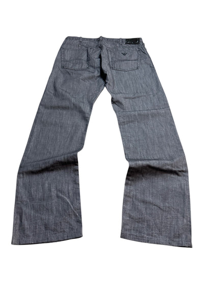 Armani Jeans Wide Leg Hose Grau Adler 33