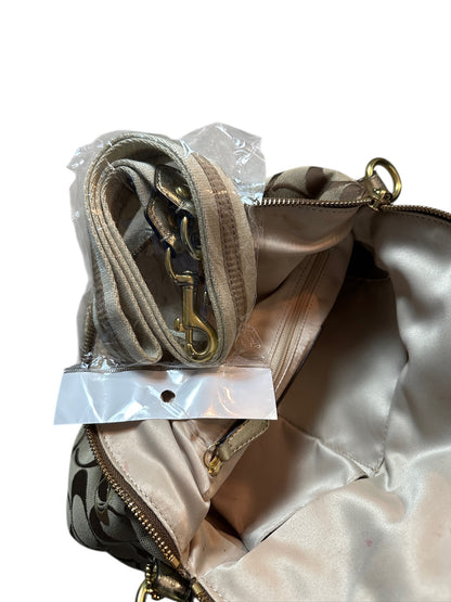 COACH Signature Metallic Monogram Zoe Satchel Handtasche