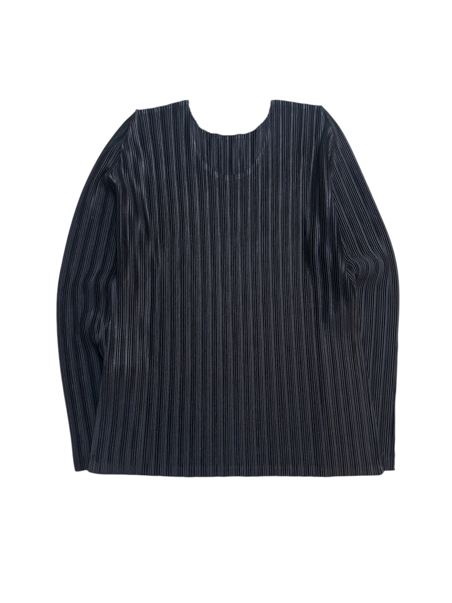 Issey Miyake Pleats Please Langarm Oberteil Schwarz Gr. 3