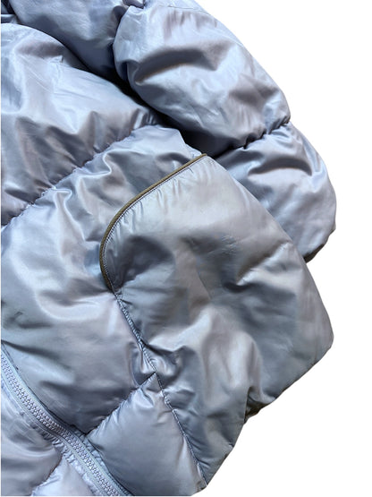 Nike Vintage Daunenjacke Puffer Flieder Winterjacke Kapuze Größe L