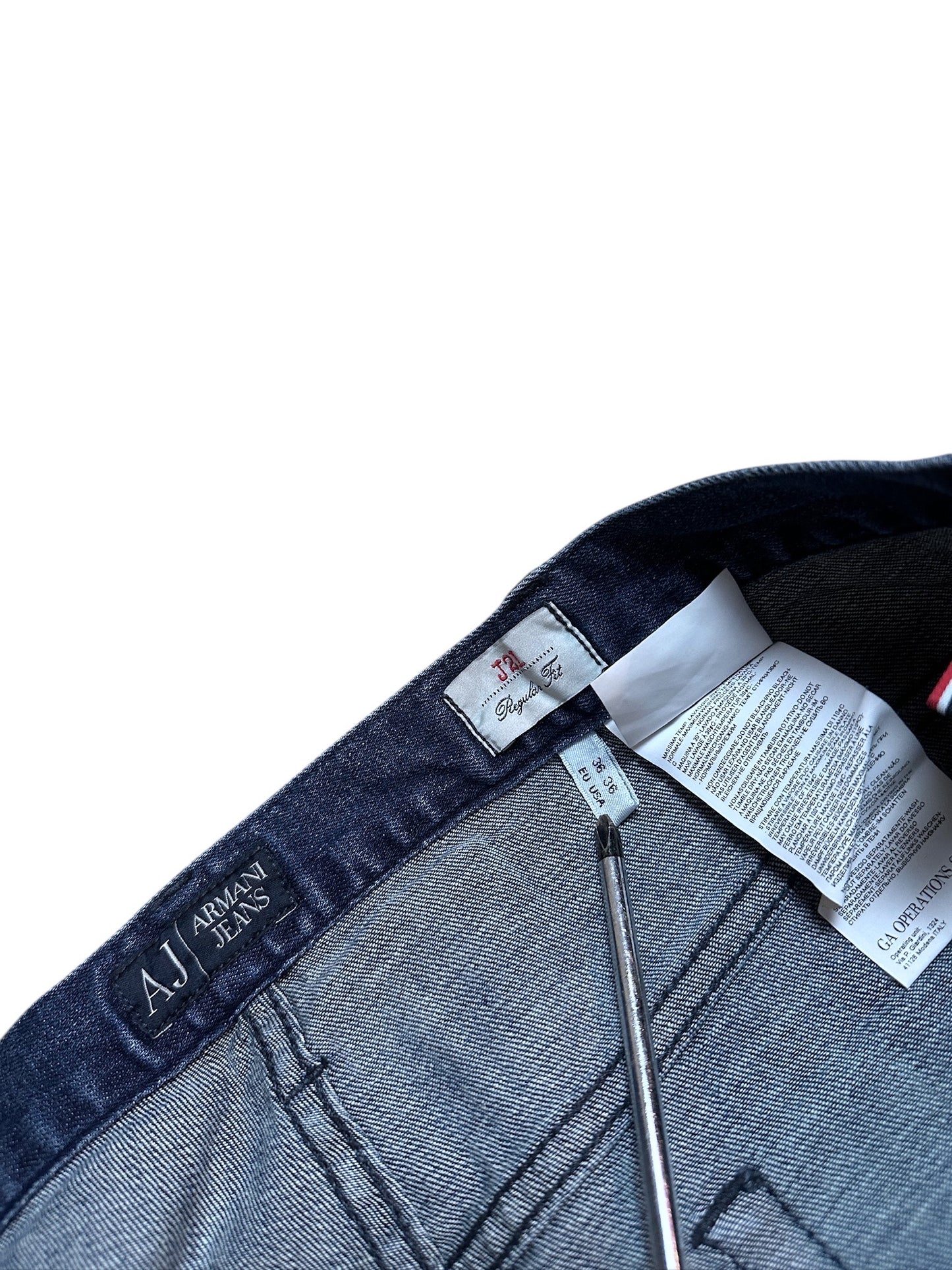 Armani Jeans Raw Denim Baggy Hose Blau Adler 36