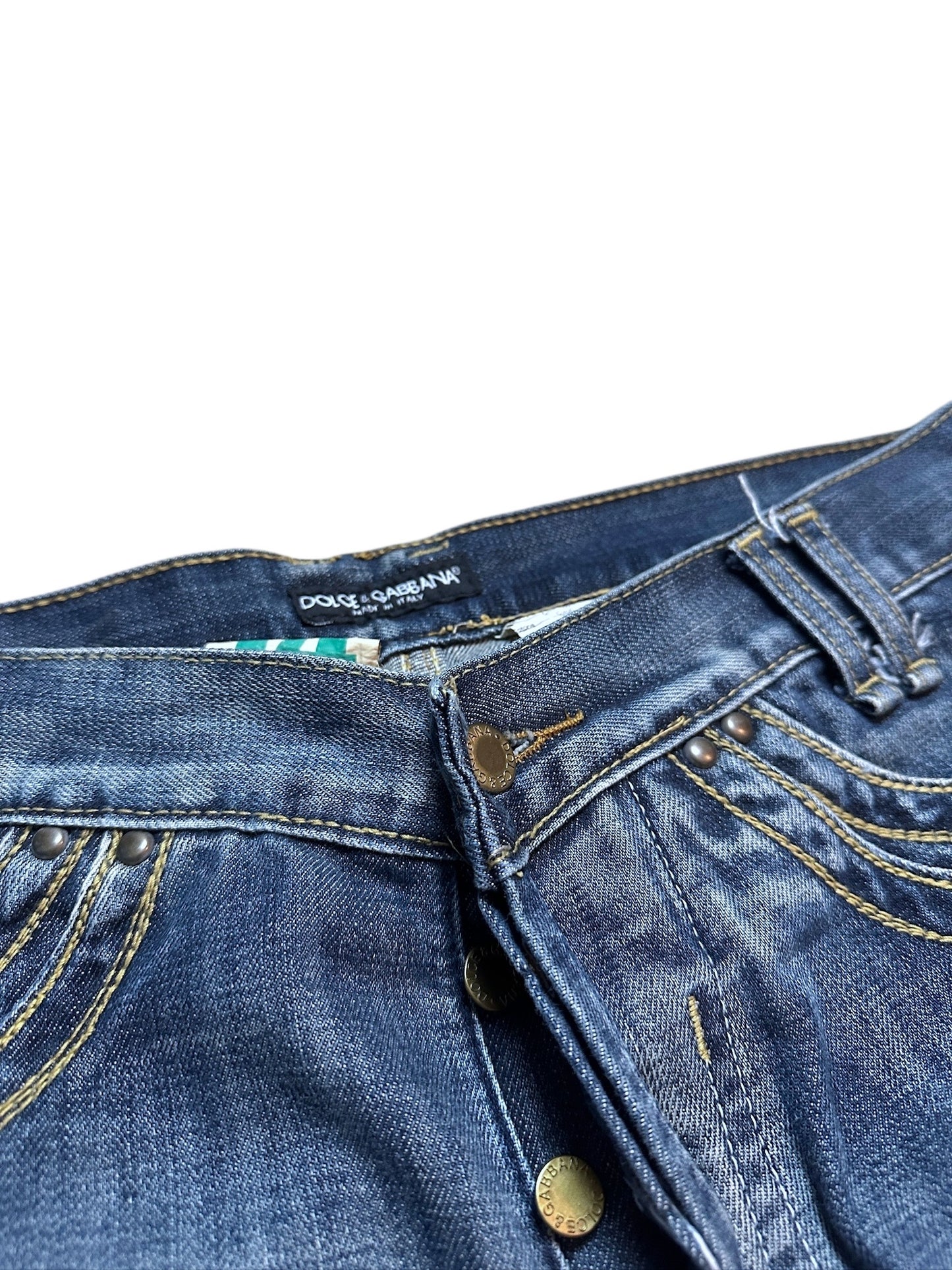 Dolce & Gabbana Muster Backprint Denim Jeans 32