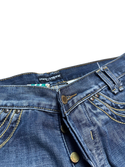 Dolce & Gabbana Muster Backprint Denim Jeans 32