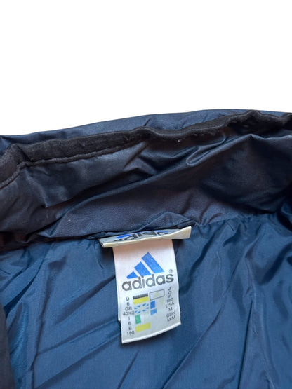 Adidas Vintage Puffer Jacke Winterjacke Warm 90s Chrome Blau L