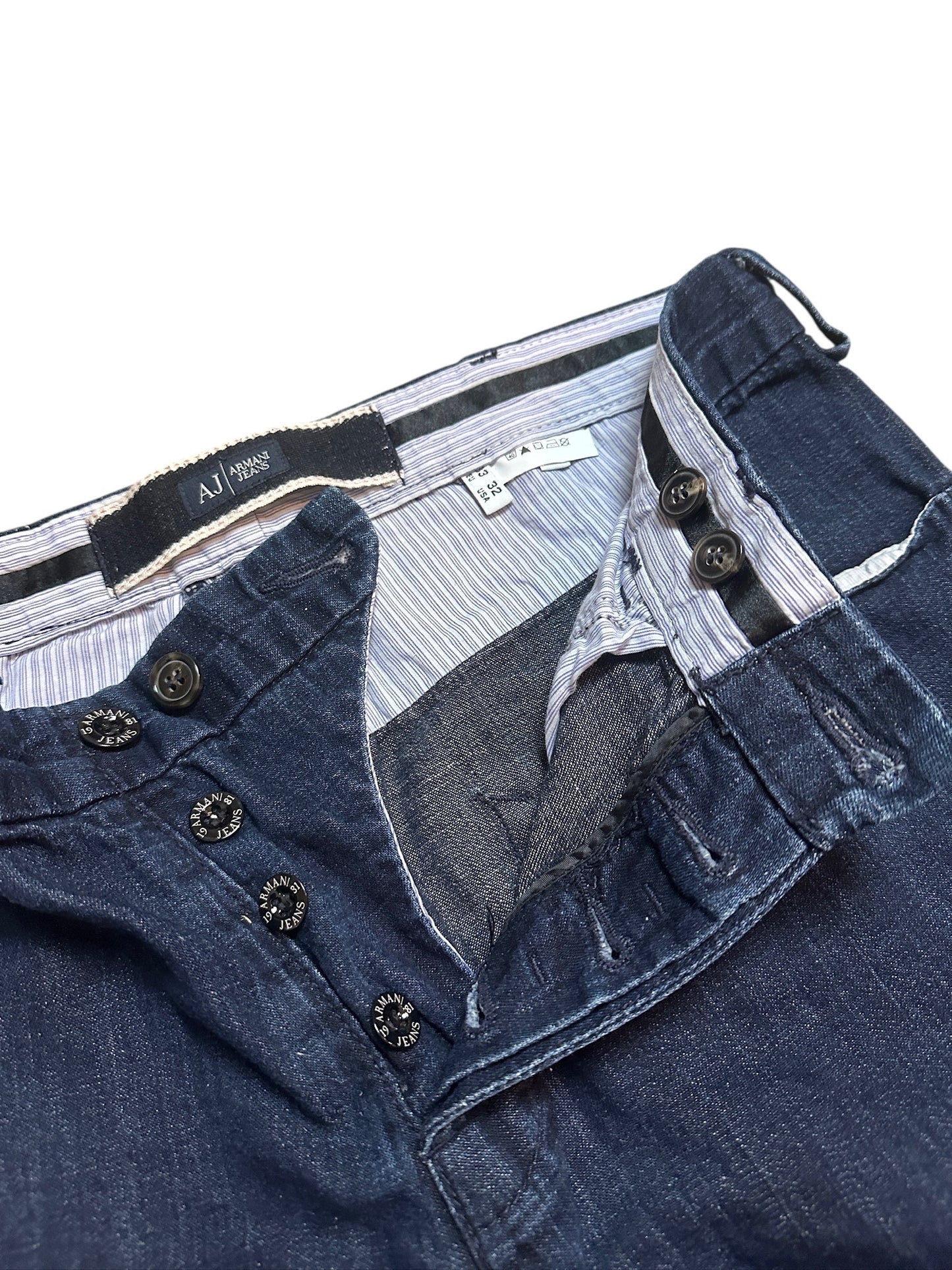 Armani Jeans Raw Denim Hose Blau Baggy 33